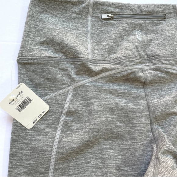 NWT Free People Leggings You're a Peach in Heather Gray Size Large - Picture 6 of 12